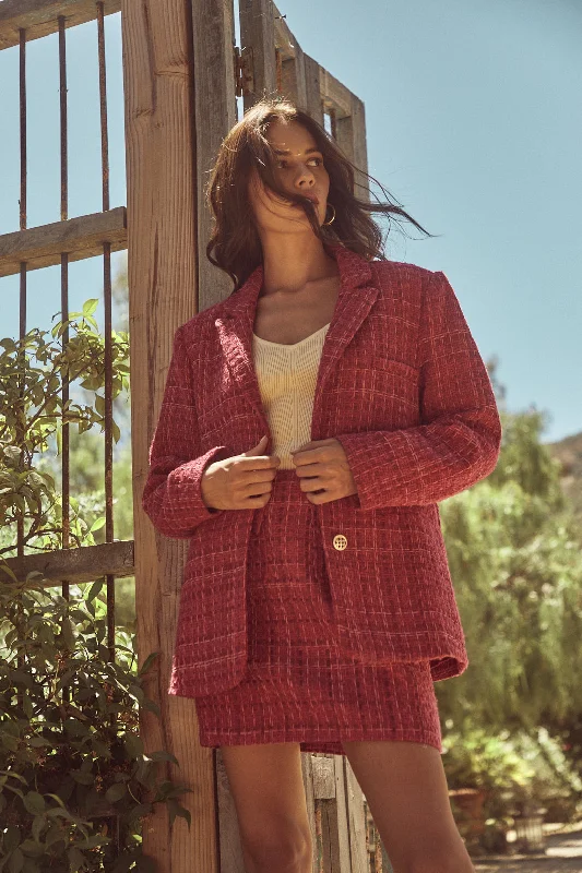 Short skirt design Ken Tweed Oversized Blazer