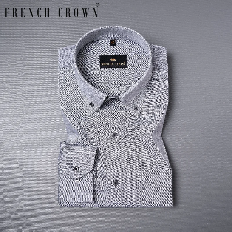 Cool Breeze At Night French Grey Royal Oxford Shirt