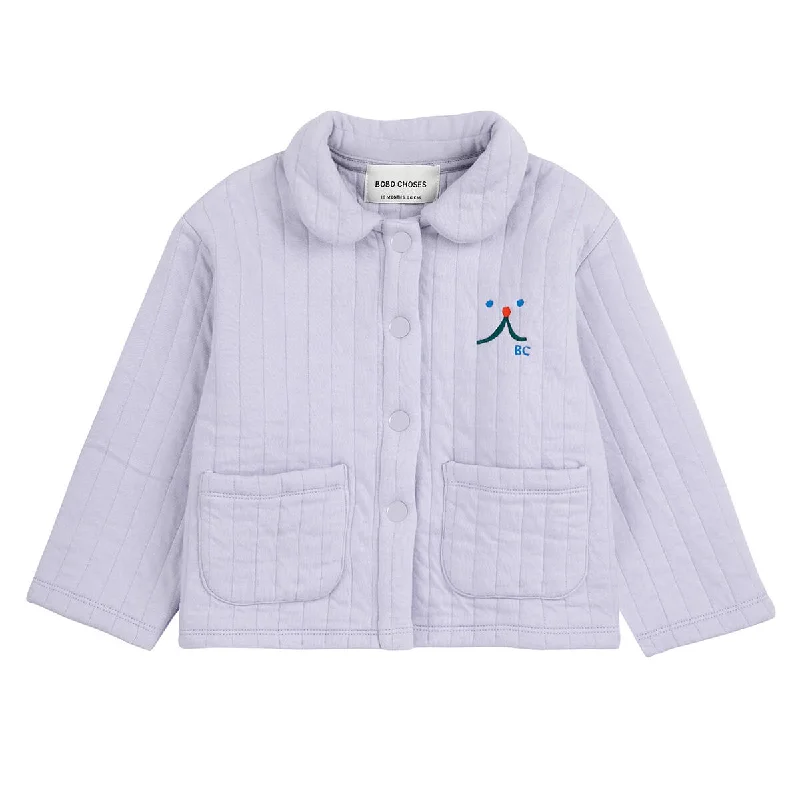 Creative Style Funny Face Quilted Buttoned Baby Sweatshirt by Bobo Choses