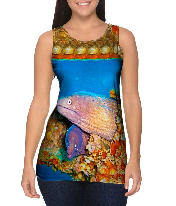 Street Style Two Moray Eels Underwater