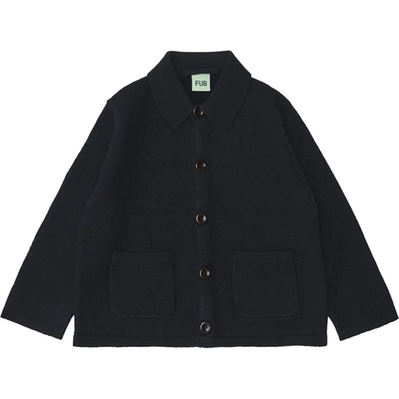 Affordable selection FUB Felted Coat Dark Navy
