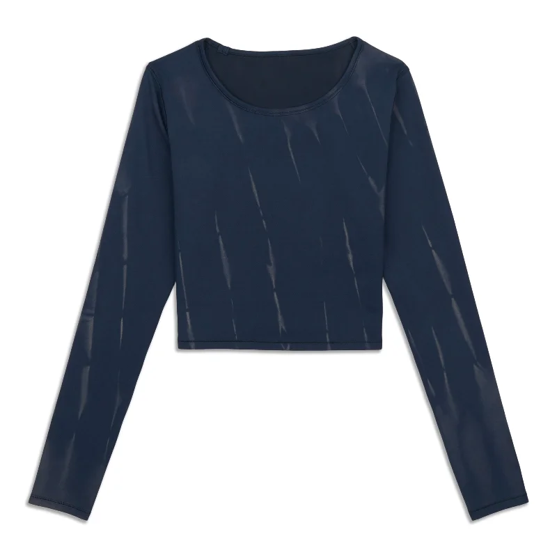 Unique prints Wunder Train Cropped Long Sleeve Shirt - Resale