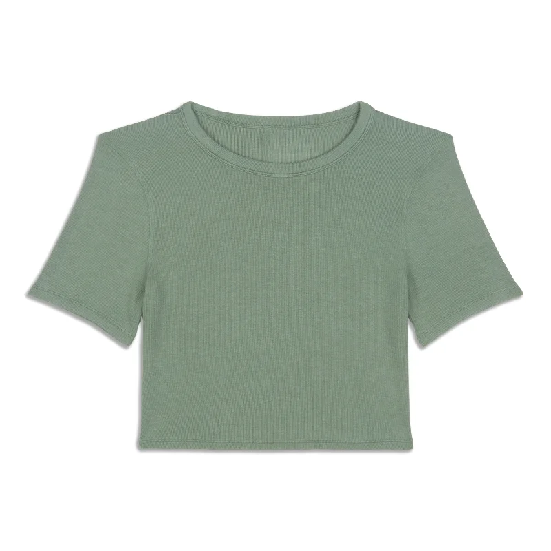 Sweet Girl Hold Tight Straight Hem Cropped T-Shirt - Resale