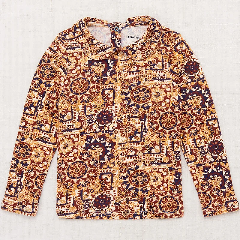 Sports suit style Peter Pan Top in String Medallion by Misha & Puff - Last Ones In Stock - 4-10 Years