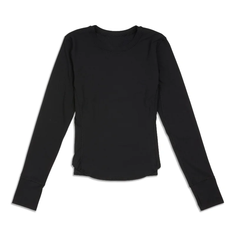 High-end atmosphere Fold-Over Running Long-Sleeve Shirt - Resale