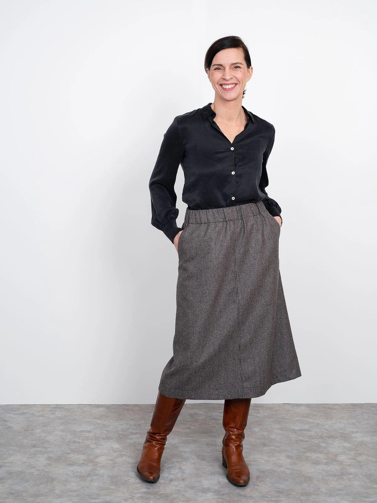 Sports Tights The Assembly Line A-line Midi Skirt