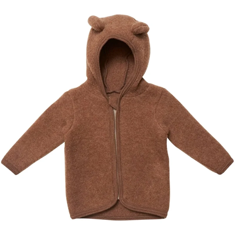 Printed pattern Huttelihut Jacket Ears Soft Wool Jackie Caramel Cafe