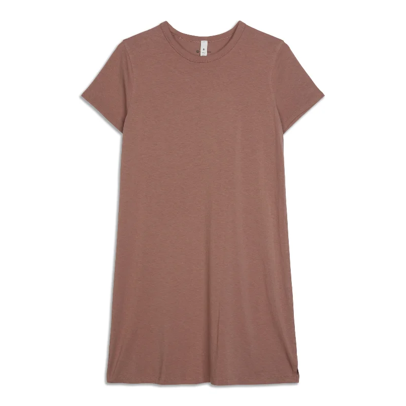 Extra long version Classic-Fit Cotton-Blend T-Shirt Dress - Resale