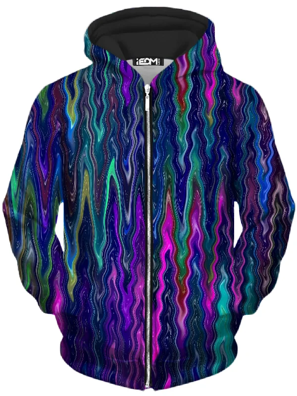 Sports Zipper Style Cosmic Vibrations Unisex Zip-Up Hoodie
