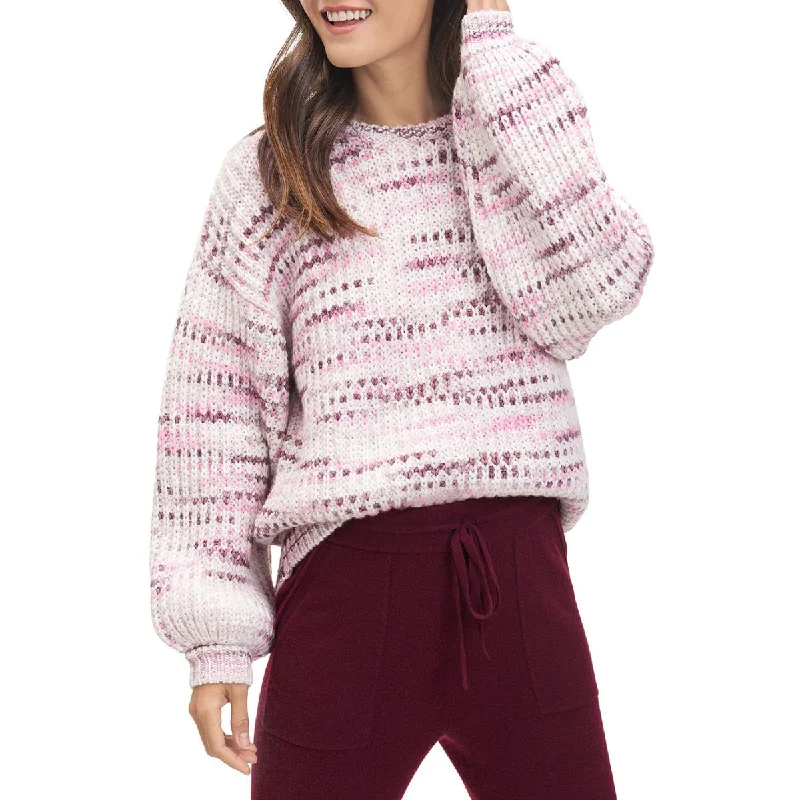 Retro Design Splendid Womens Space Dye Balloon Sleeves Pullover Sweater