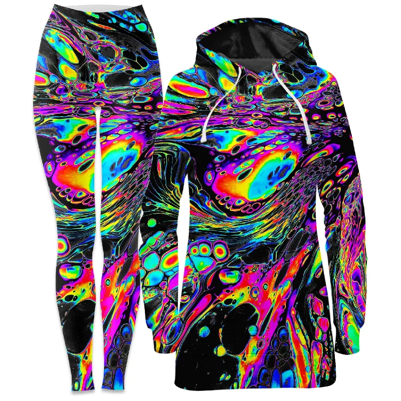 Advanced Customization Rainbow Magma Hoodie Dress and Leggings Combo