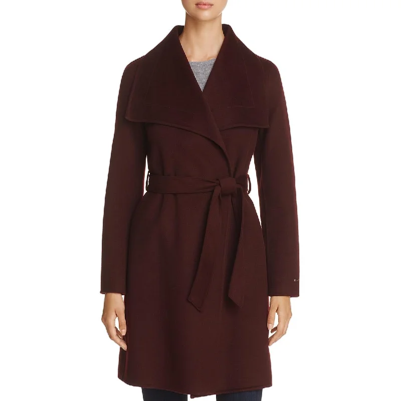 Celebrity Style T Tahari Ellie Women’s Double Face Shawl Collar Wool Wrap Coat