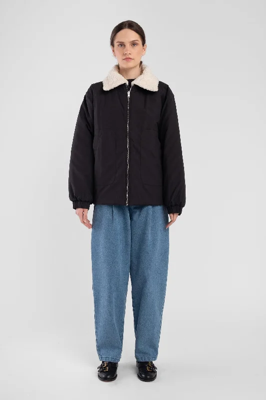 High-waisted pants style Faded Black Reversible Bomber