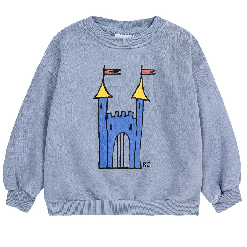 Knowledge And Elegance Faraway Castle Sweatshirt by Bobo Choses