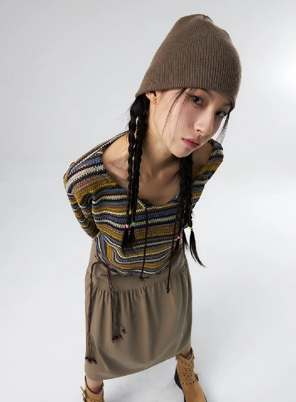 Fun and cute Stripe Knit Top IS327