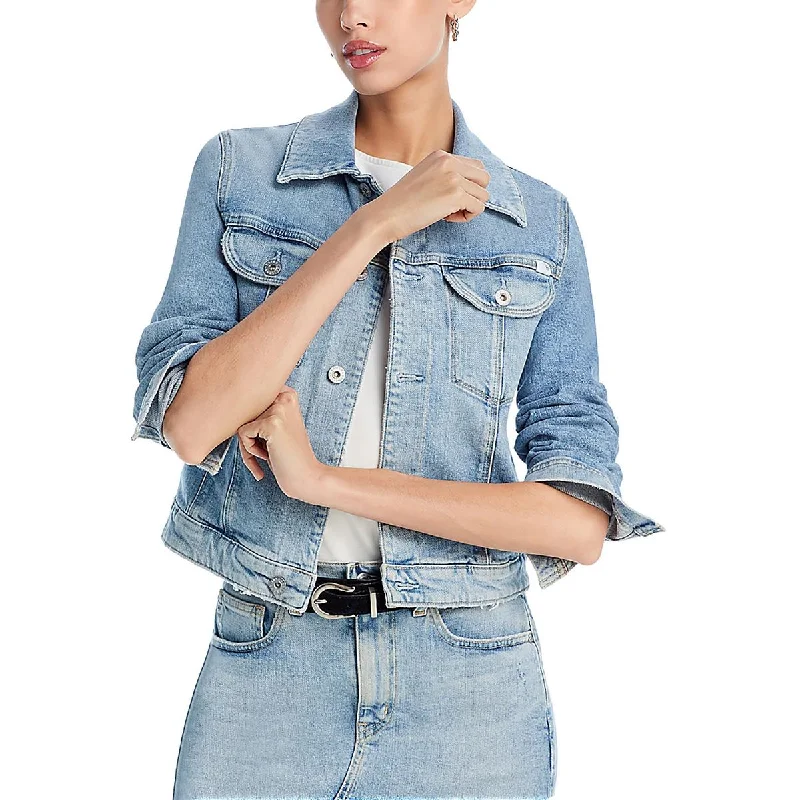 Design Perception AG Jeans Womens Collared Long Sleeves Denim Jacket