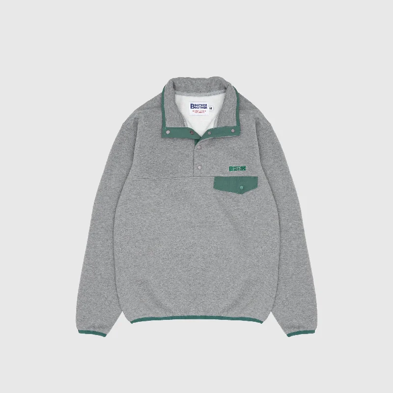 Printed pattern SNAP NECK FLEECE