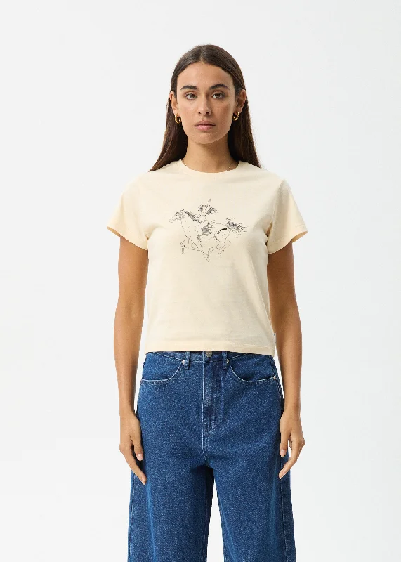 Wandering freely AFENDS Womens Warrior - Baby Tee - Sand