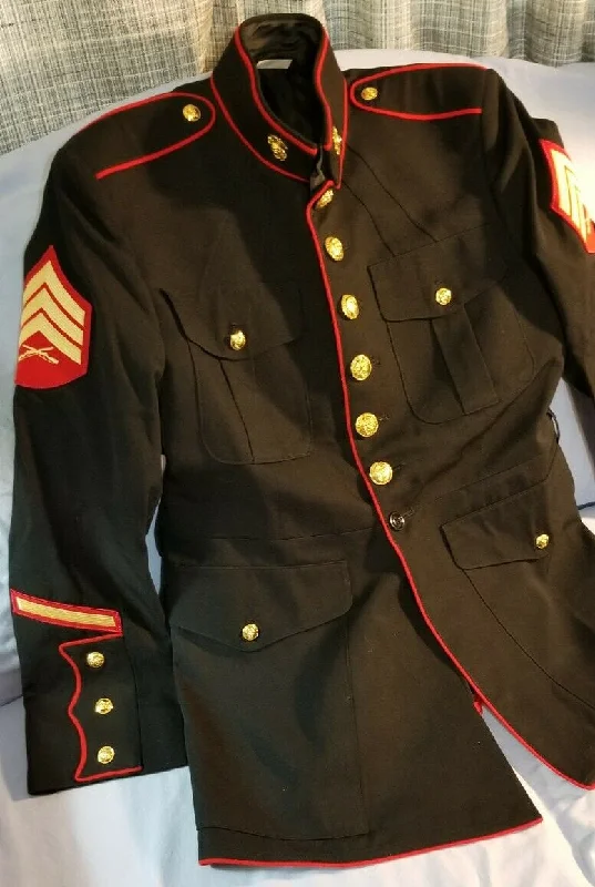 High-quality fabrics Authentic USMC Dress Blue Jacket - 46R - Rare Size - SOLD