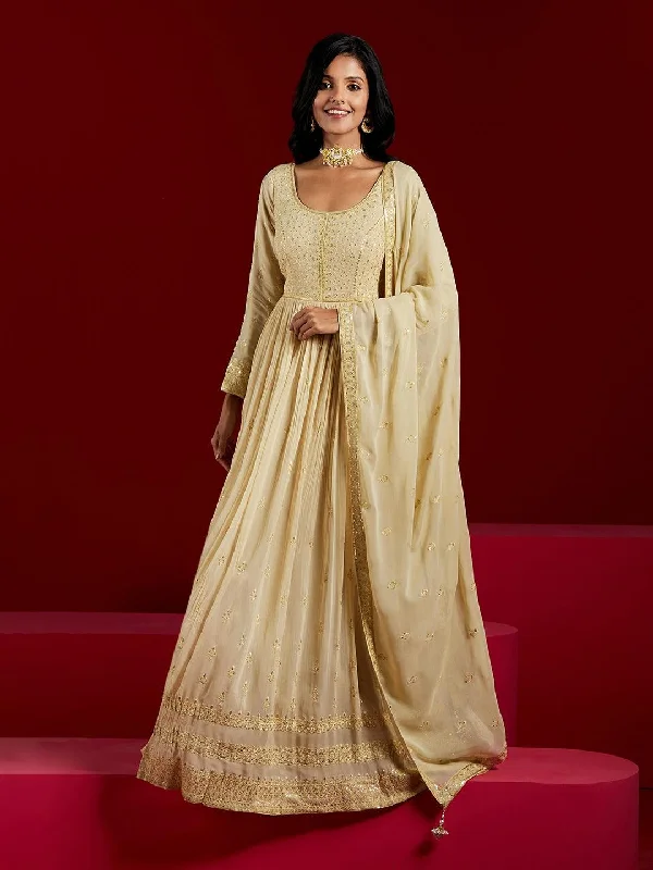 Street Personality Style Libas Art Green Embroidered Georgette Anarkali Suit With Dupatta Street Personality Style Libas Art Green Embroidered Georgette Anarkali Suit With Dupatta