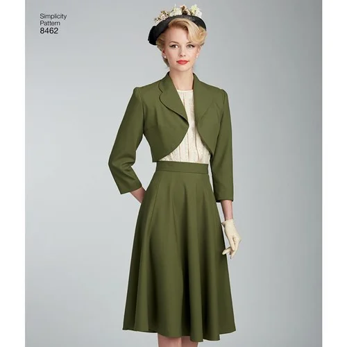 High-quality fabrics Simplicity Blouse, Skirt and Bolero S8462