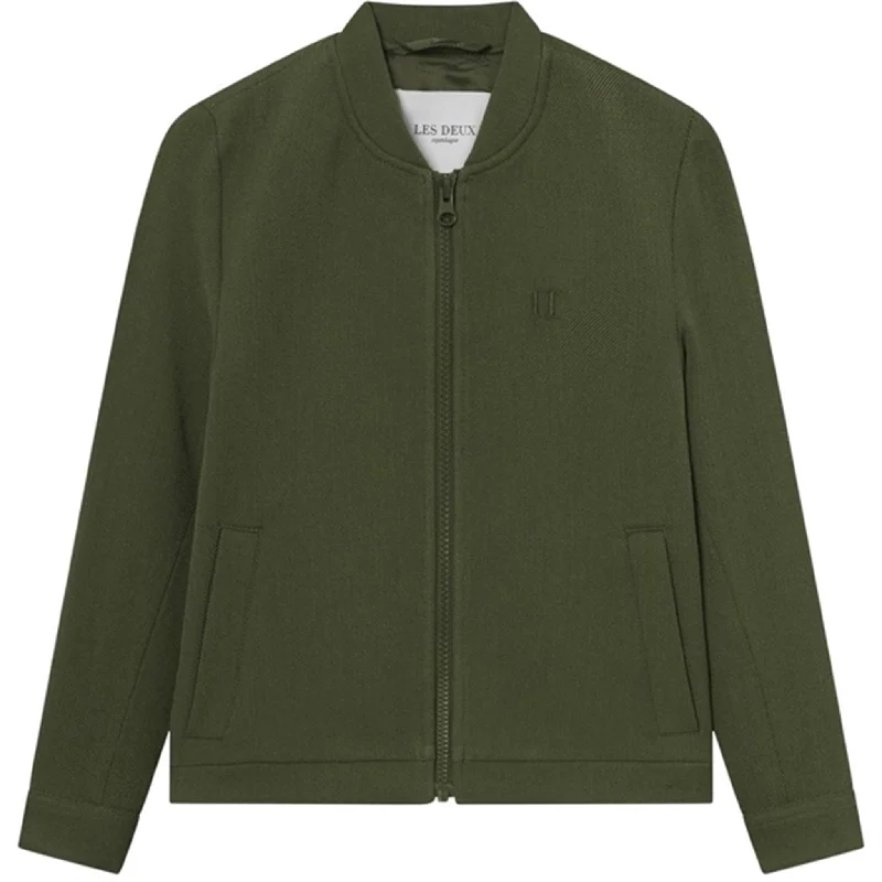 Street Vertical And Horizontal Design Les Deux Kids Olive Night Melange Como Bomber Jacket 2.0
