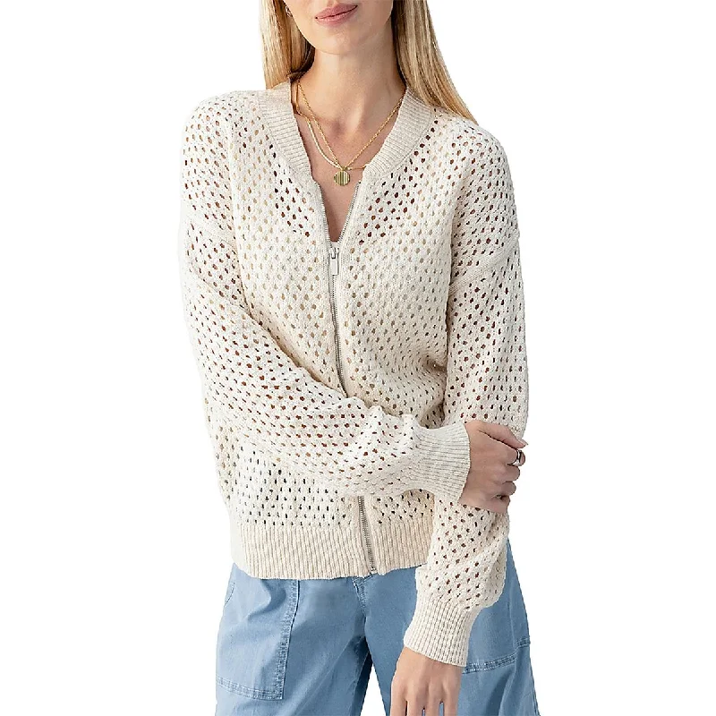 Multi-functional style Sanctuary Womens Cotton Eyelet Bomber Jacket