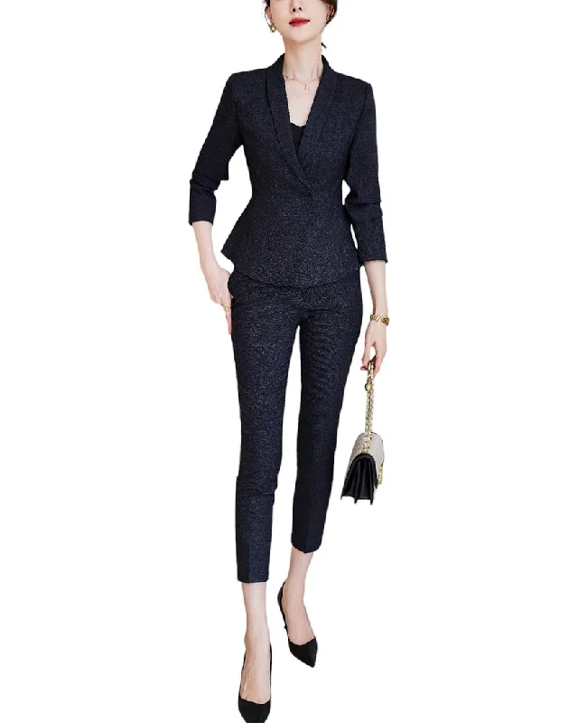 Comfortable down LIONELLO SALVI 2pc Blazer & Pant Set