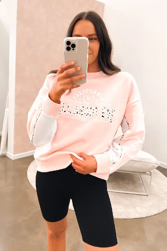 Street Graffiti Design Cozy-outerwear Anderson Sports Crew Pink