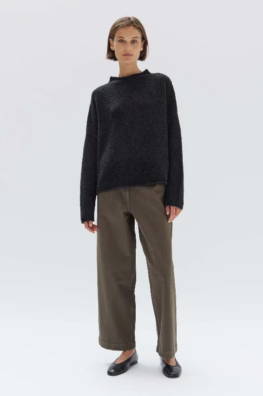 Comfortable down Knit with Sheer Detail Apolline Knit