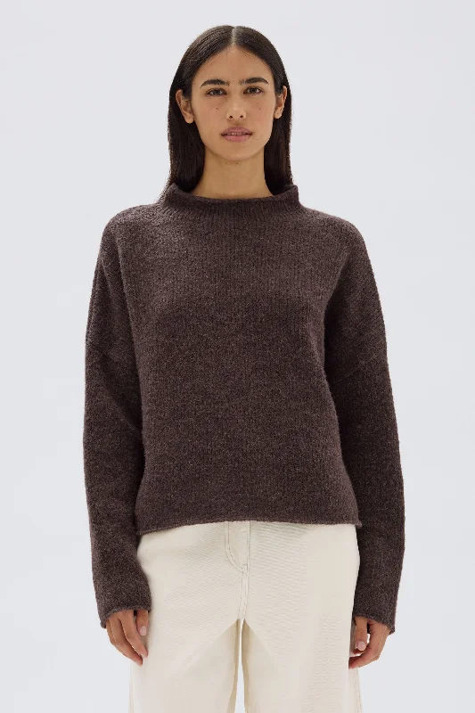 Mid-length Style Bright Knit Sweater Apolline Knit