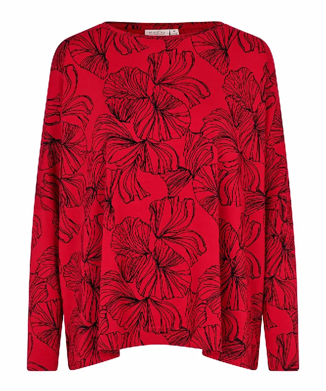 Black And White Style Fresh and elegant Barr Long Sleeve Top