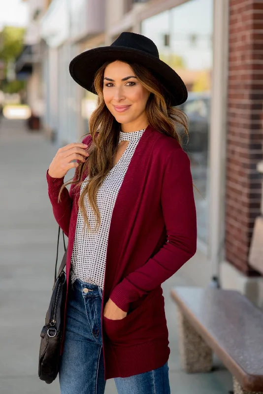 British casual Knit Pencil Skirt Betsey's Pocket Cardigan