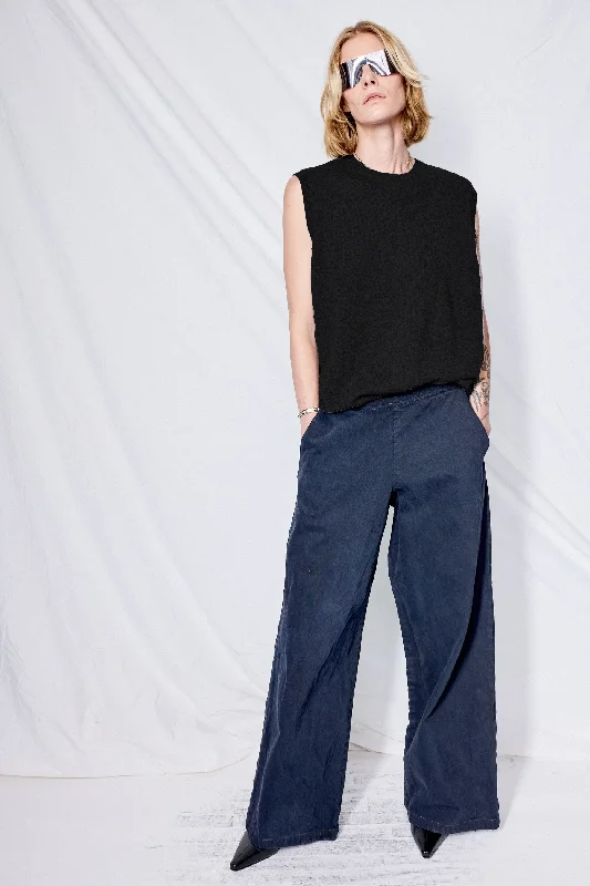 High-waisted pants style European and American style Black Cashmere Yogi Vest