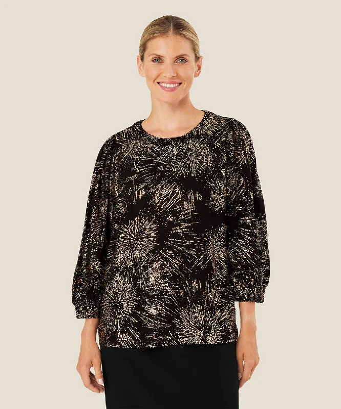 Fashionable sports Elegant design Brisa Puff Sleeve Blouse
