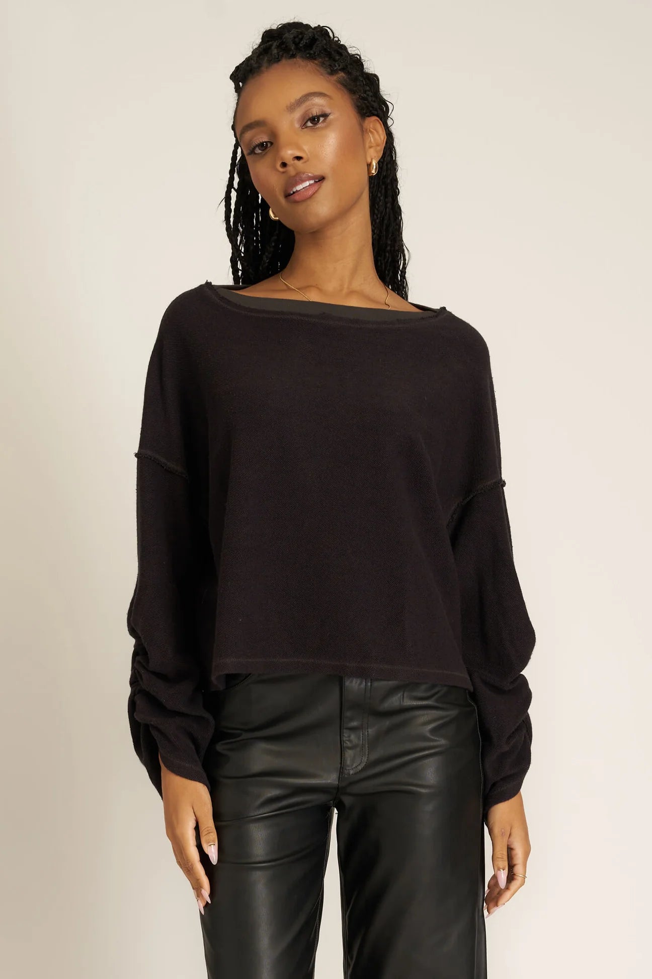Short skirt design Unique prints Callie Textured Sweatshirt