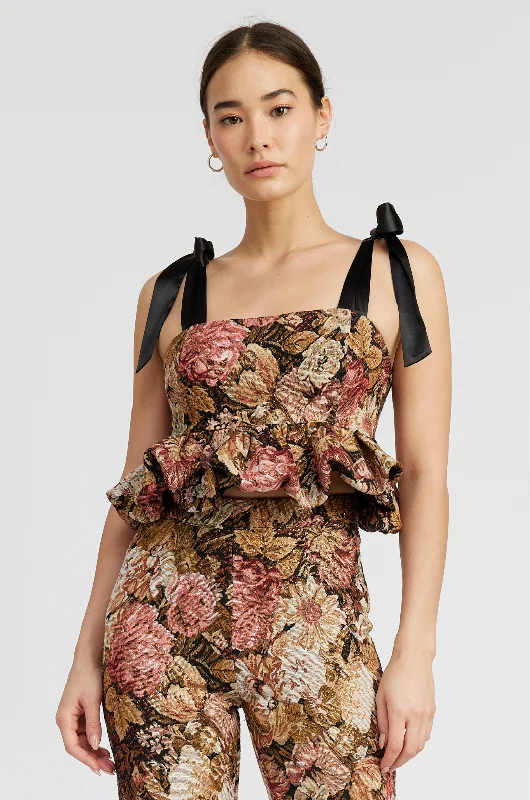 Retro Literary Style Fashionable in the times Carey Babydoll Top