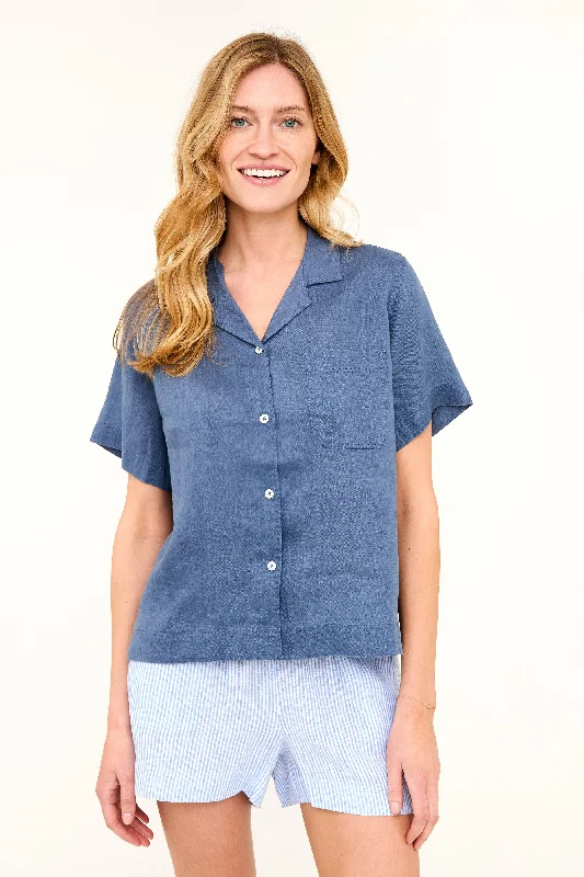 Skirt style Modern tailoring Maddie Camp Shirt - Vintage Indigo