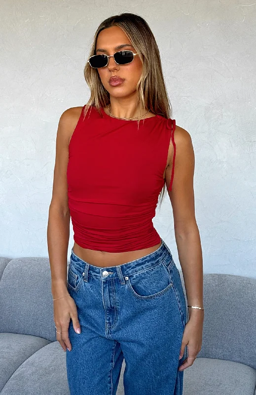Stand-up collar design Minimal classic Deleted Scenes Top Wine