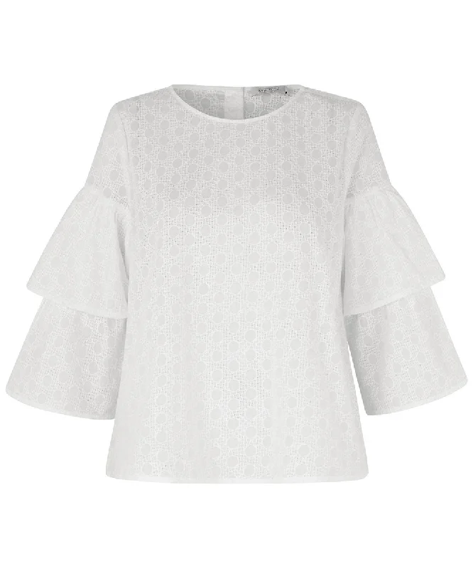 High-quality fabrics Personalized wear Drea Tiered Flounce Sleeve Blouse