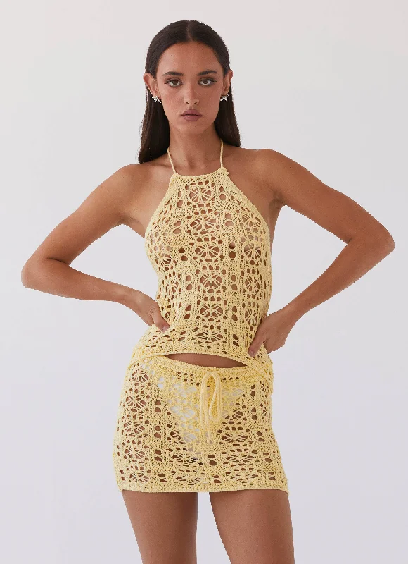 Retro Woolen Jacket Fashion must-have Free Mind Crochet Top - Marigold