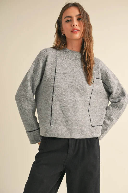 Windbreaker fashion Elegant wear Geometric Pattern Sweater