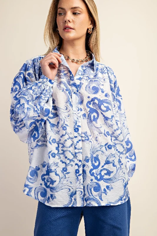 Sweet Girl Elegant and charming Gigio Women's Tops Button Front Shirt
