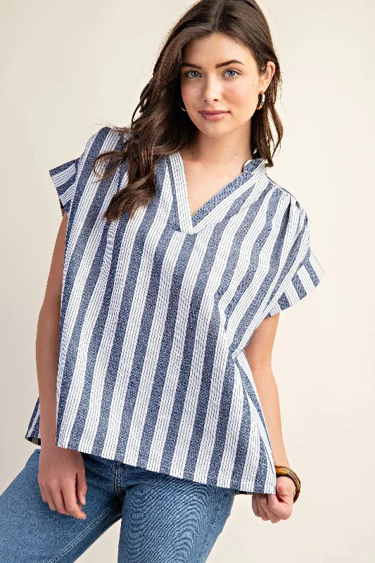 Windbreaker fashion Stretch design Gigio Women's Tops V-Neck Pullover Shirt