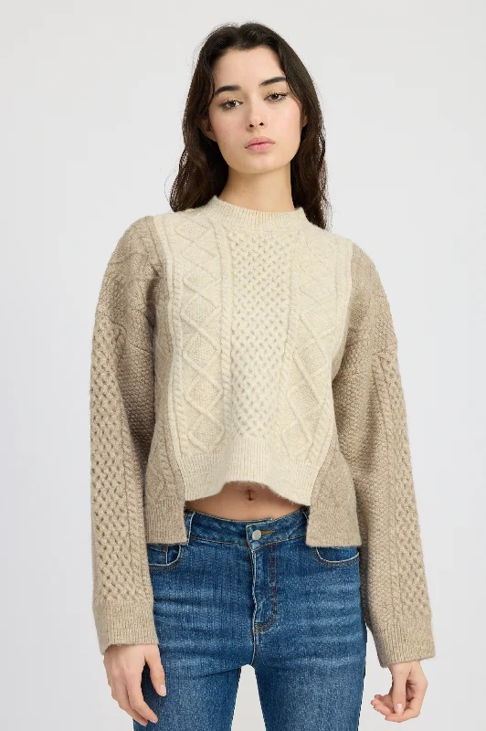 Personality Publicity Basic version Greer Cable Knit Sweater