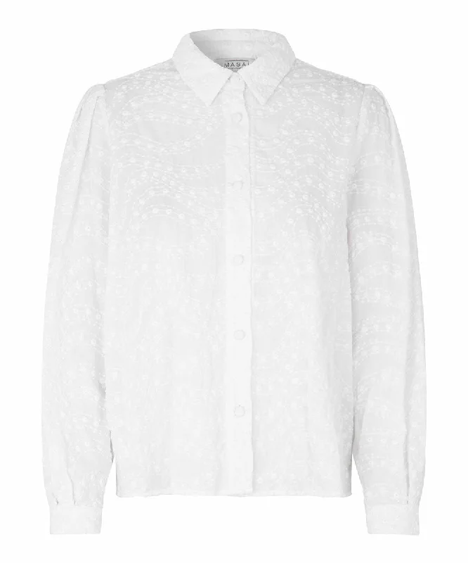 Retro Stripes Sports trend Inella Embroidered Button-Up Shirt