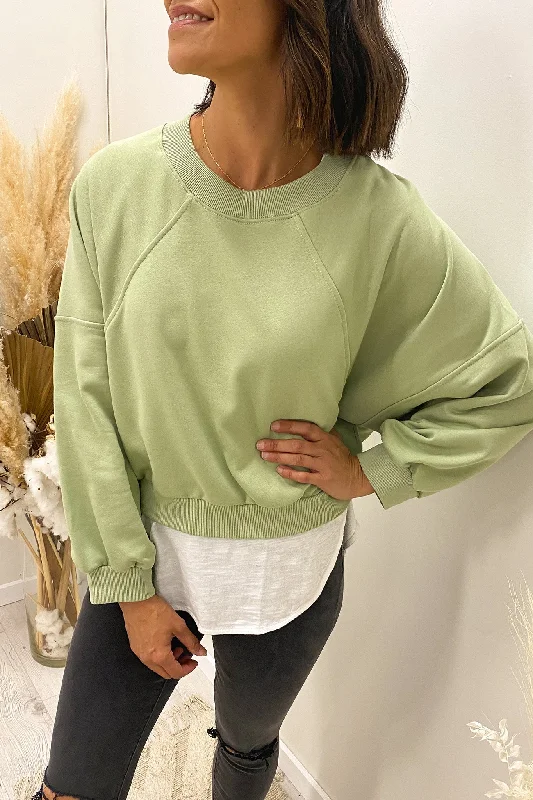 Sports Tights Chunky Knit Pullover Jaymee Jumper Sage