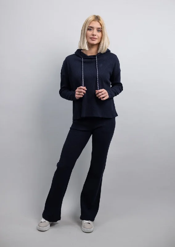 Street Sports Style Cropped Hoodie Julo Womens Leisure Pants