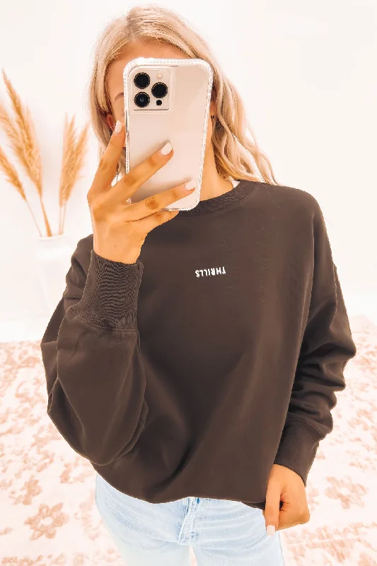 Street Style Relaxed-chic Minimal Thrills Crew Postal Brown