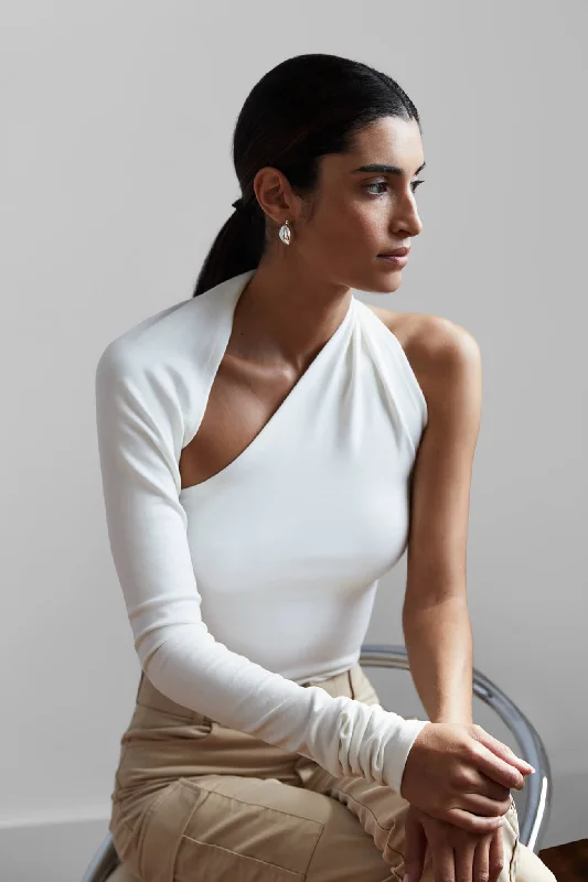 Exquisite workmanship Ethnic style Manhattan One Shoulder Top